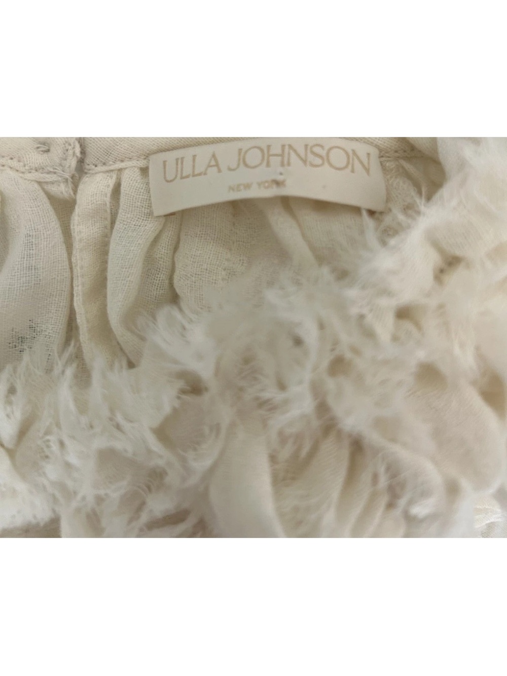 ULLA JOHNSON GRACELLE TOP / COWRIE Cream Size 4 - Picture 9 of 12